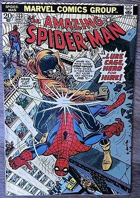 Buy The Amazing Spider-man Comic #123 (marvel,1973) Funeral Of Gwen Stacy Bronze ~ • 102.93£
