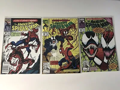 Buy The Amazing Spider-Man #361 #362 #363 -  Direct - Newstand Comic Book - Carnage • 136.10£