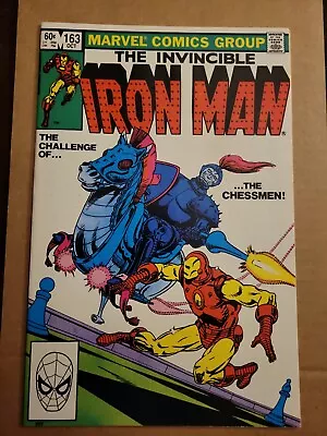 Buy Iron Man #163 NM 1st Cameo App Obadiah Stane 1st Team App Chessmen Marvel 1982 • 19.76£