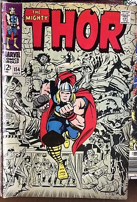 Buy The Mighty Thor #154 1st Appearance Mangog Marvel Comics 1968 MCU Silver Age • 27.67£