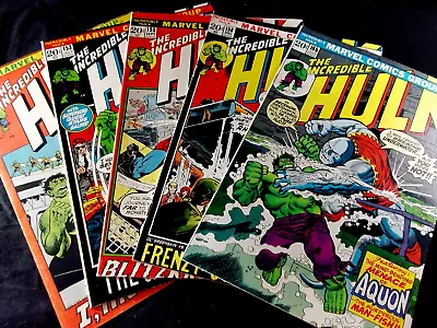 Buy Hulk Lot Of 5 FN 6.0 165 158 155 153 149 Vintage Marvel Comics 1973 1973 • 95.93£
