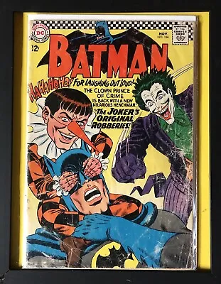 Buy Batman #186 (Nov 1966). Silver Age DC Classic Joker Cover, 1st Gaggy • 27.59£
