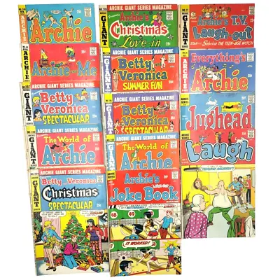 Buy 14 Archie Comic Lot 1970s Giant Jughead Betty Veronica Laugh Jokebook Laugh • 39.97£