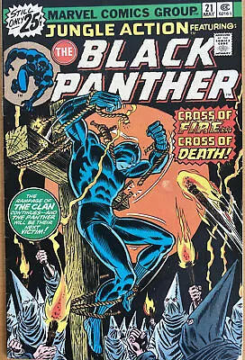Buy Jungle Action #21 May 1976 The Black Panther Vs The KKK - Cents Issue 🇺🇸 • 49.99£