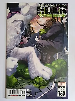 Buy The Immortal Hulk #33 (LGY#750) Alex Ross Cover Marvel Comics 2020 NM- • 2£