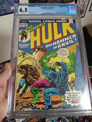 Buy INCREDIBLE HULK #182 3rd Appearance Of WOLVERINE 1974 Marvel CGC 6.5 White Pages • 123.92£