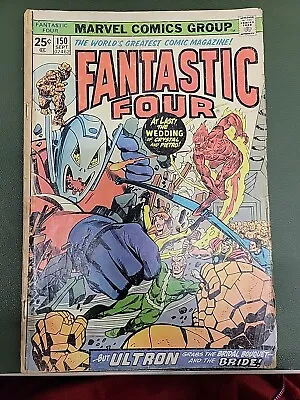 Buy Fantastic Four #150 (1974)  Wedding Of Crystal & Quicksilver Marvel Nat2 • 4.74£