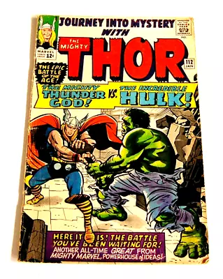 Buy 12¢ Journey Into Mystery Mighty Thor Comic Marvel #112 Jan. 1965 12¢ Price C163 • 177.88£