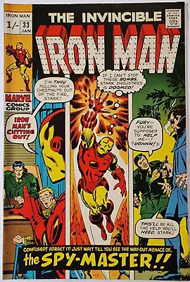 Buy IRON MAN 33 MARVEL 1971 1st Appearance Of Spymaster • 32.99£