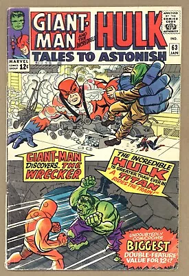 Buy Tales To Astonish 63 RESTORED Kirby Cover! Ditko ORIGIN LEADER Pin-Up! 1965 T478 • 59.37£