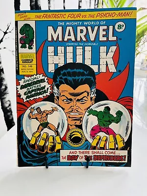 Buy Mighty World Of Marvel Hulk #149 UK Comic 2nd Team App Defenders VG 1975 • 15.93£
