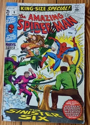 Buy Amazing Spider-Man Annual #6 King-Size Special. Sinister Six. 1969 • 12£