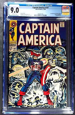 Buy Captain America #107 CGC 9.0 Vintage Marvel Comics 1969 • 237.17£