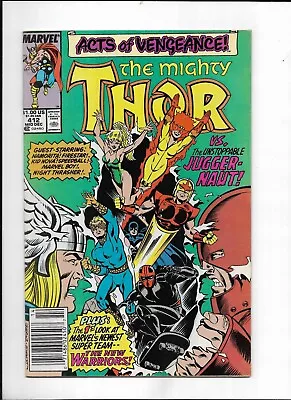 Buy Marvel Comics ~ The Mighty Thor ~  # 412  (1989)  FN+/VF- Newstand • 7.19£