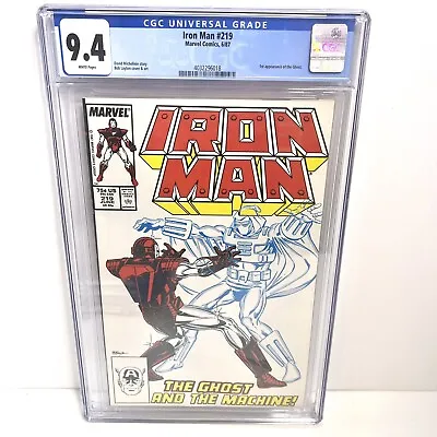 Buy Invincible Iron Man #219 CGC 9.4 1st Appearance Of Ghost Marvel Comics Graded • 112.59£
