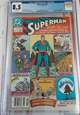 Buy Superman #423 CGC 8.5 1st Jonathan ELLIOT SUPERMAN'S SON Alan Moore Story! • 44.88£