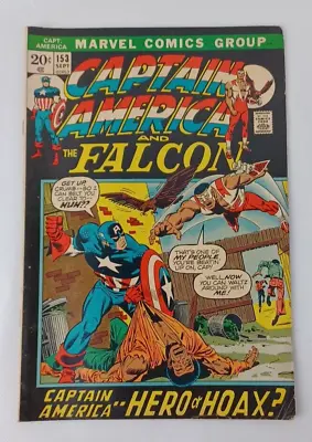 Buy Captain America #153 Marvel Comics 1972 “Captain America Hero Or Hoax!” • 9.48£