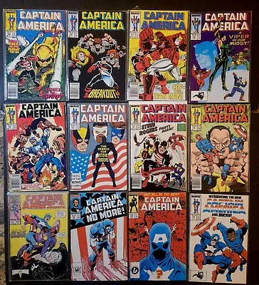 Buy Captain America Run Of 12 Copper Age Marvel Comics 1987 (325, 332 - 342) Vf  Nm- • 34.69£