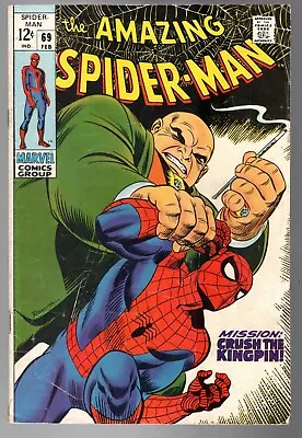 Buy The Amazing Spider-man #69 - Marvel 1968 - Bagged Boarded - Vg (4.0) • 141.12£