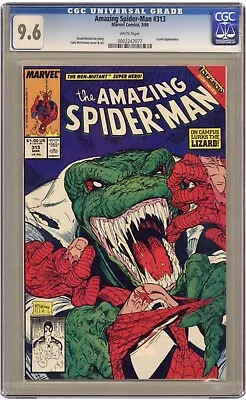 Buy Amazing Spider-Man #313 CGC 9.6 Iconic McFarlane LIZARD Cover 1989 • 56.40£