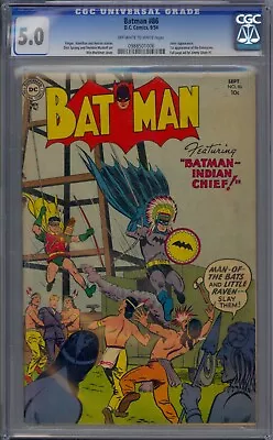 Buy Batman #86 Cgc 5.0 Joker Indian Cover 1st Batmarine Jimmy Olsen #1 Ad • 388.89£