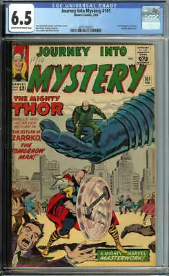 Buy Journey Into Mystery #101 Cgc 6.5 Cr/ow Pages // 2nd Avengers Crossover Marvel • 157.67£
