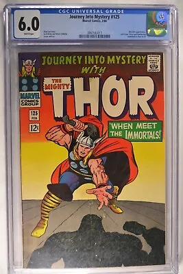 Buy Journey Into Mystery Thor  #125 CGC 6.0 W Hercules App. Last Issue    2/1966 • 114.64£