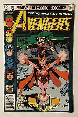 Buy Avengers #186. Aug 1979. Marvel. Vf. 1st App Of Chthon! Early Direct Edition! • 25£