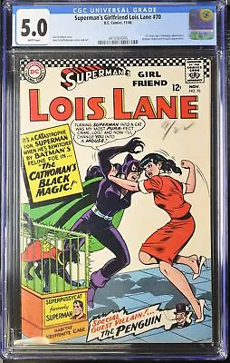 Buy Superman's Girl Friend, Lois Lane #70 CGC VG/FN 5.0 White Pages 1st SA Catwoman • 271.04£