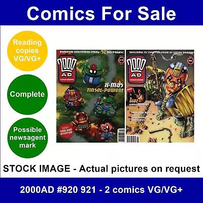 Buy 2000AD #920 921 - 2 Comics VG/VG+ • 3.99£