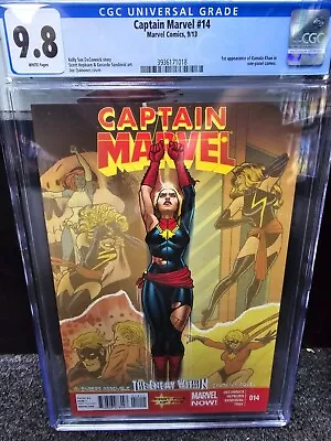 Buy Captain Marvel #14 (2013) CGC 9.8   1st Appearance Of Kamala Khan FREE SHIPPING • 140.54£