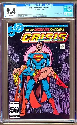 Buy Crisis On Infinite Earths #7 (1985) CGC 9.4  WP  Perez - Wolfman    Supergirl  • 50.36£