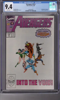 Buy Avengers #314 (1990) 9.4 CGC W/P 'SERSI... Joins AVENGERS' • 46.65£