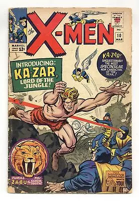 Buy Uncanny X-Men #10 GD 2.0 1965 1st SA Ka-Zar • 103.94£