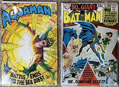 Buy DC Silver Duo: *Aquaman #49 (Battle Ends Sea Dies) & *Batman #208 Giant/Batwomen • 17.59£