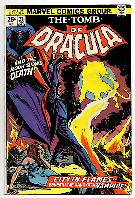 Buy Tomb Of Dracula Vol 1 No 27 Dec 1974 (VFN) (8.0) Marvel, Bronze Age • 19.99£