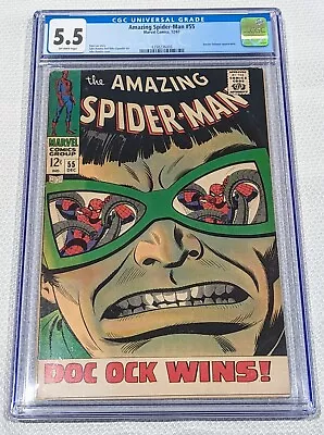 Buy Amazing Spider-Man 55 CGC 5.5 - Doctor Octopus Cover - Stan Lee & John Romita • 147.90£