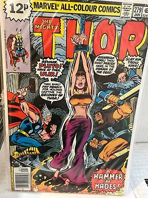 Buy Mighty Thor 279 Marvel Comic (1979) KEY Jane Foster Bondage Cover • 6£