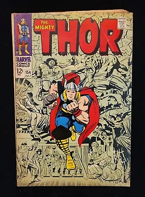 Buy The Mighty Thor #154 ~ G/VG (3.0) ~ 1968 Marvel Comics • 24.79£