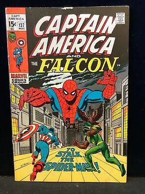 Buy Captain America #137 Spider-Man Crossover Nice Mid Grade Book • 51.63£