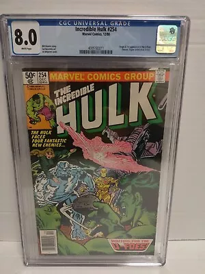 Buy Incredible Hulk #254 1980 CGC 8.0 -  Origin & 1st Appearnce Of The U-Foes  🇺🇸 • 39.98£