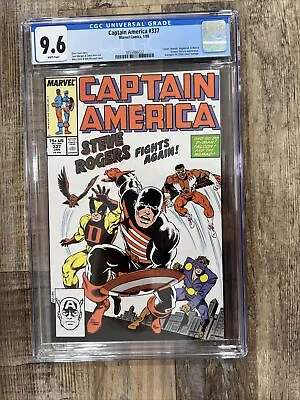 Buy Captain America 337 CGC 9.6 Marvel 1/88 White Pages • 107.25£