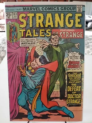 Buy Strange Tales #183 Doctor Strange; Baron Mordo; Kirby; Ditko; 1976 Marvel  • 7.62£