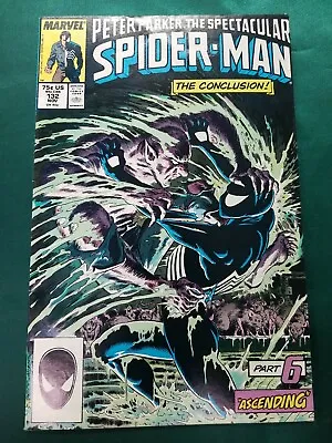 Buy Peter Parker Spectacular Spider-Man #132 VF- 1987 Marvel Kraven Ascending Pt 6 • 19.88£