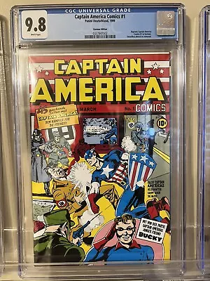 Buy Captain America Comics #1 German Edition CGC 9.8 Panini Deutschland 1999 • 597.01£