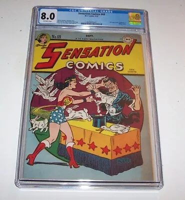 Buy Sensation Comics #69 - DC 1947 Golden Age Issue - CGC VF 8.0 - (2nd Huntress) • 1,486.86£
