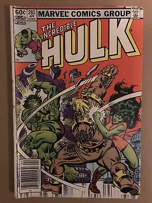 Buy The Incredible Hulk #282 Newsstand Variant Marvel Comic Book She-hulk • 96.47£