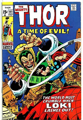 Buy Thor #191 (Marvel) Aug 1971, 1st Durok The Demolisher, John Buscema Art, (NM+) • 74.89£