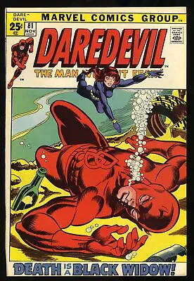 Buy Daredevil #81 NM- 9.2 1st Black Widow Story Team-up!  Marvel! Marvel 1971 • 79.06£