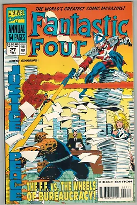 Buy Fantastic Four Annual 27  1st TIme Variance Authority  VF/NM 1994  Marvel Comic • 8£